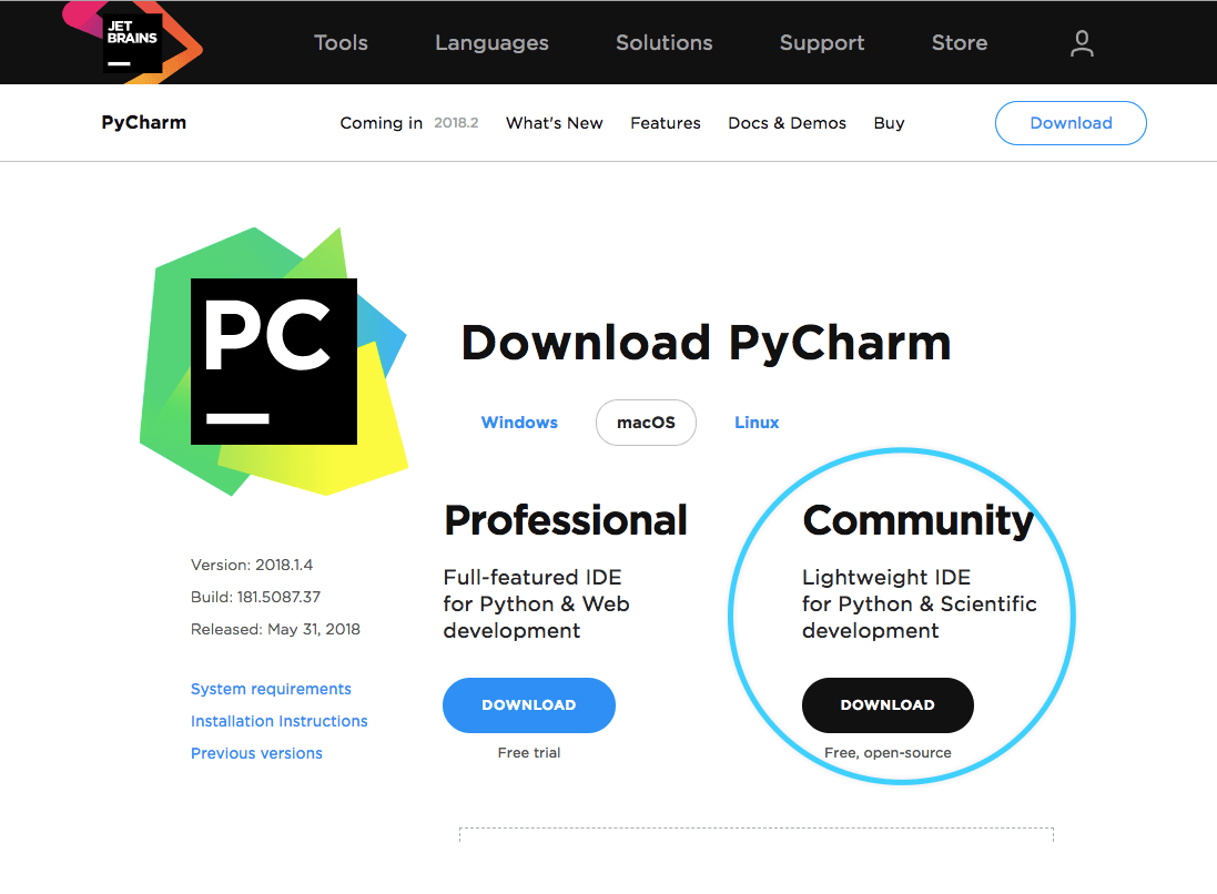 Pycharm download for windows 10